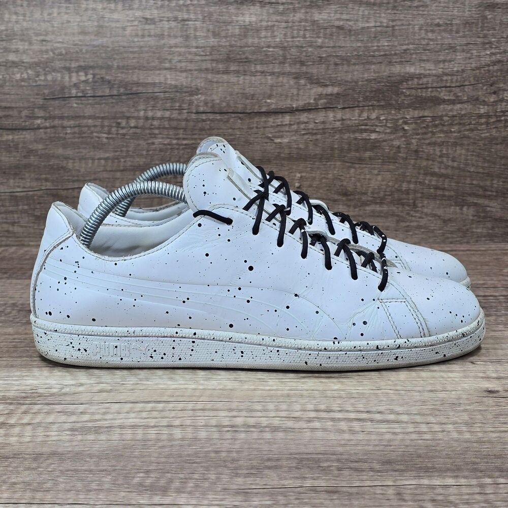 PUMA x Daily Paper Match Splatter Men's Size 10 White Black Sneakers (363456 01)
